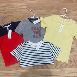 NWT Janie and Jack Short Sleeve Tees, Size 4-6